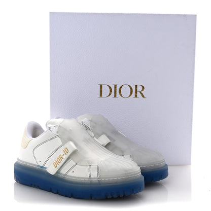 Christian Dior Calfskin Clear Rubber Dior-ID Platform Sneakers 36.5 White Deep Blue 10 of 10