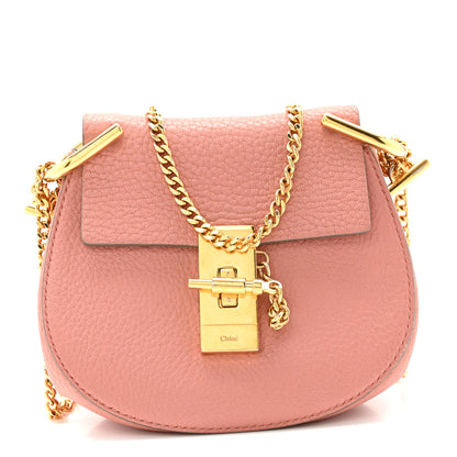 Chloe Grained Lambskin Nano Drew Shoulder Bag Misty Rose 1 of 12
