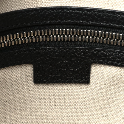 Gucci Piuma Calfskin Jumbo GG Embossed Medium Wristlet Messenger Bag Black 6 of 11