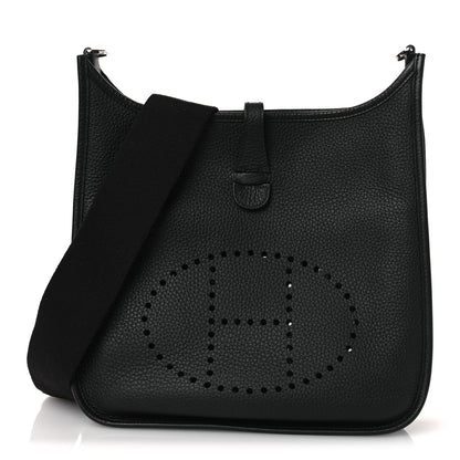 Hermes Taurillon Clemence Evelyne III PM Black 1 of 11