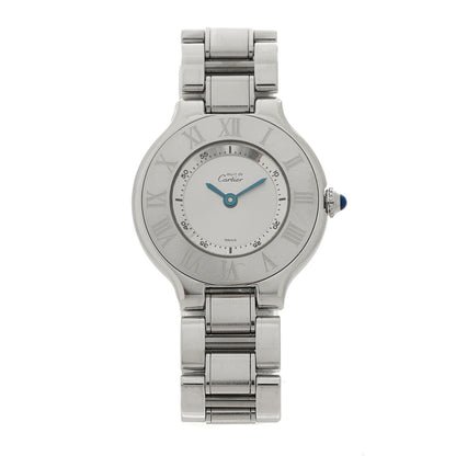 Cartier Stainless Steel 28mm Must De 21 Quartz Watch 1 of 4
