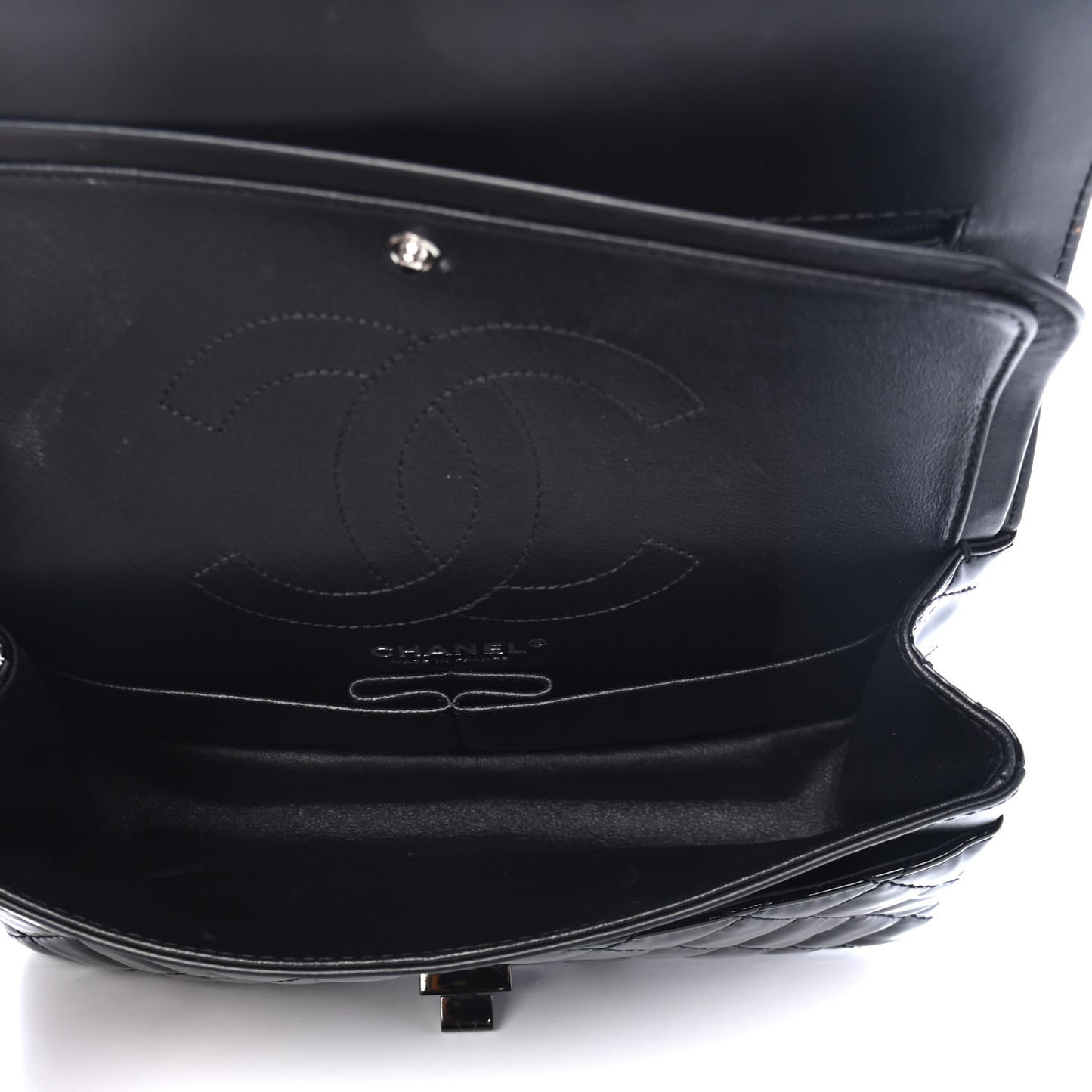 Patent Calfskin Quilted 2.55 Reissue 225 Flap So Black