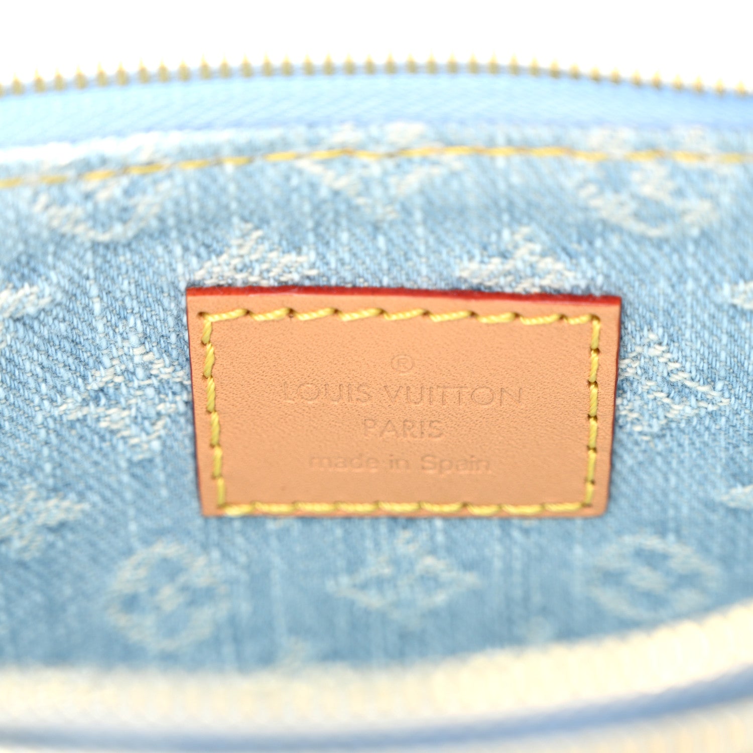 Louis Vuitton Monogram Denim Liv Pochette Sky Blue 7 of 10