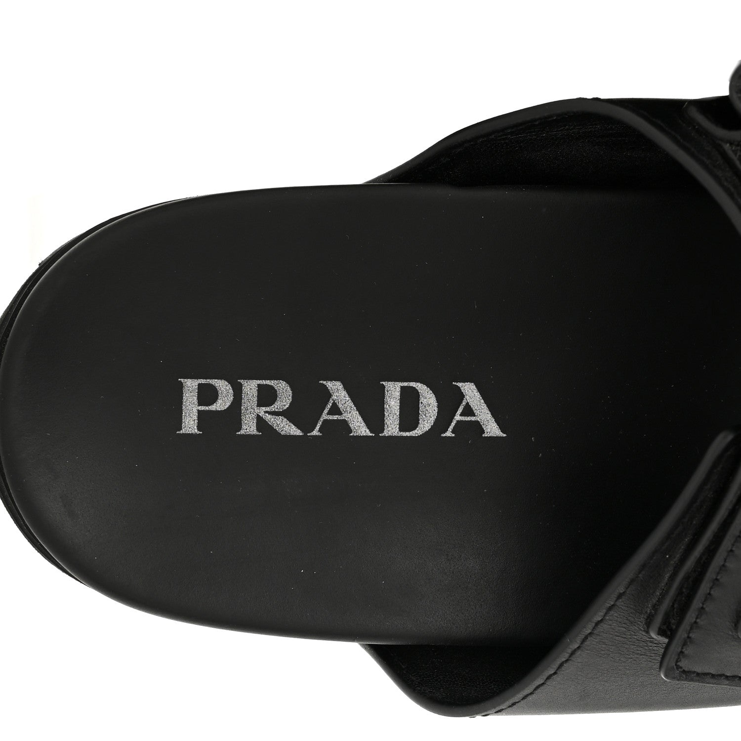 Prada Vitello Sport Triangle Logo Mens Strap Sandals 11 Black 7 of 10