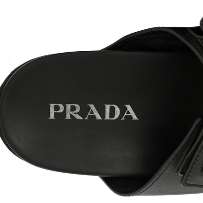 Prada Vitello Sport Triangle Logo Mens Strap Sandals 11 Black 7 of 10
