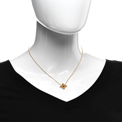 Louis Vuitton 18K Yellow Gold Tiger's Eye Blossom Pendant Necklace 2 of 4