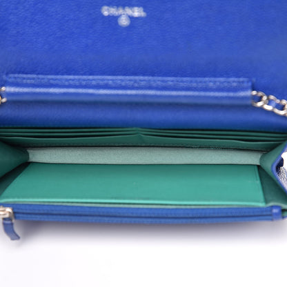 Chanel Caviar Wallet on Chain WOC Blue 5 of 8