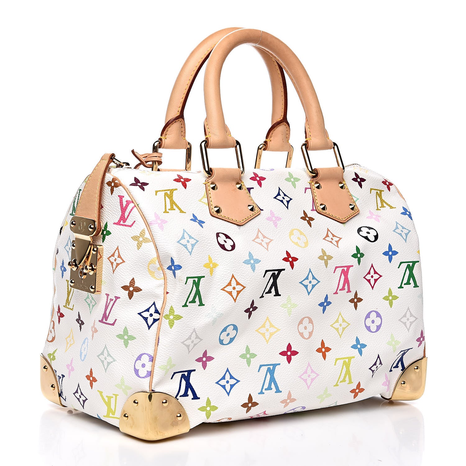 Louis Vuitton Monogram Multicolor Speedy 30 White 3 of 12