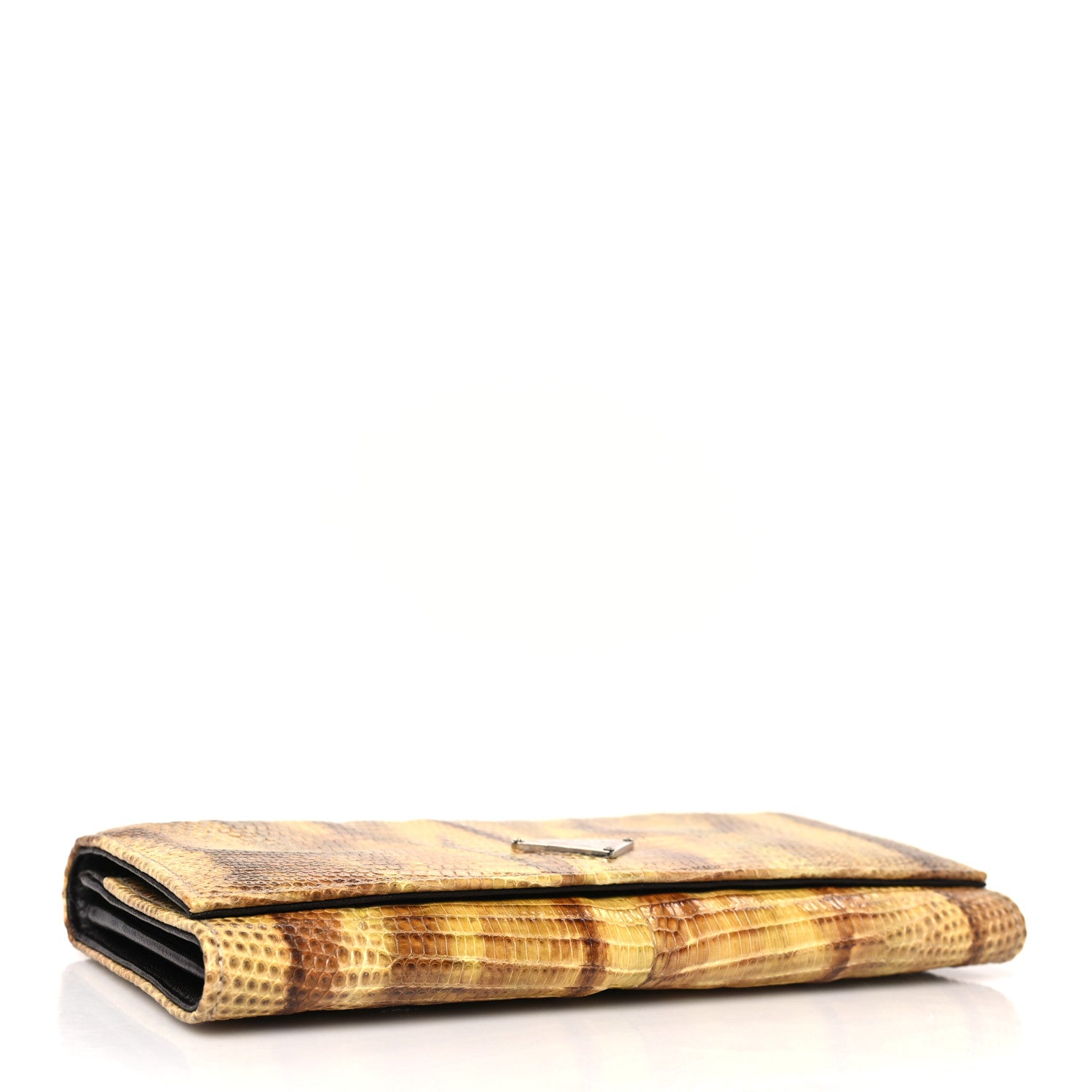 Prada Lizard Long Wallet Yellow 4 of 8