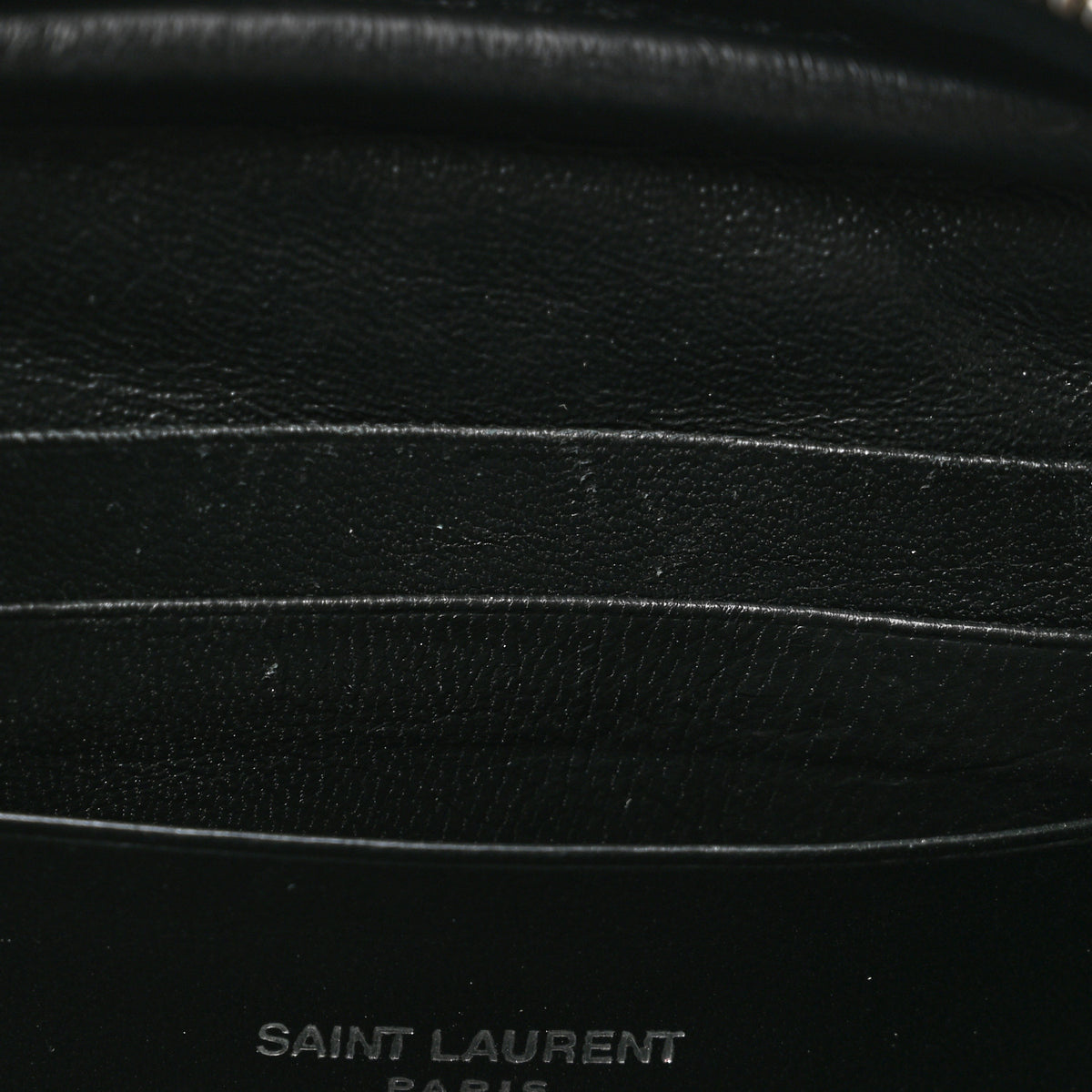 Calfskin Matelasse Monogram Mini Lou Camera Bag Black