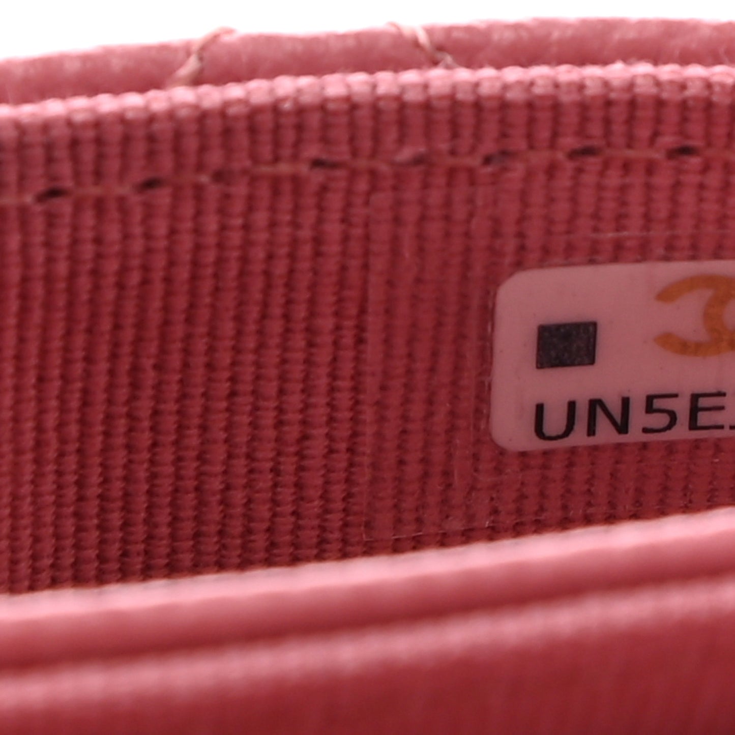 Caviar Quilted Flap Card Holder Wallet Pink