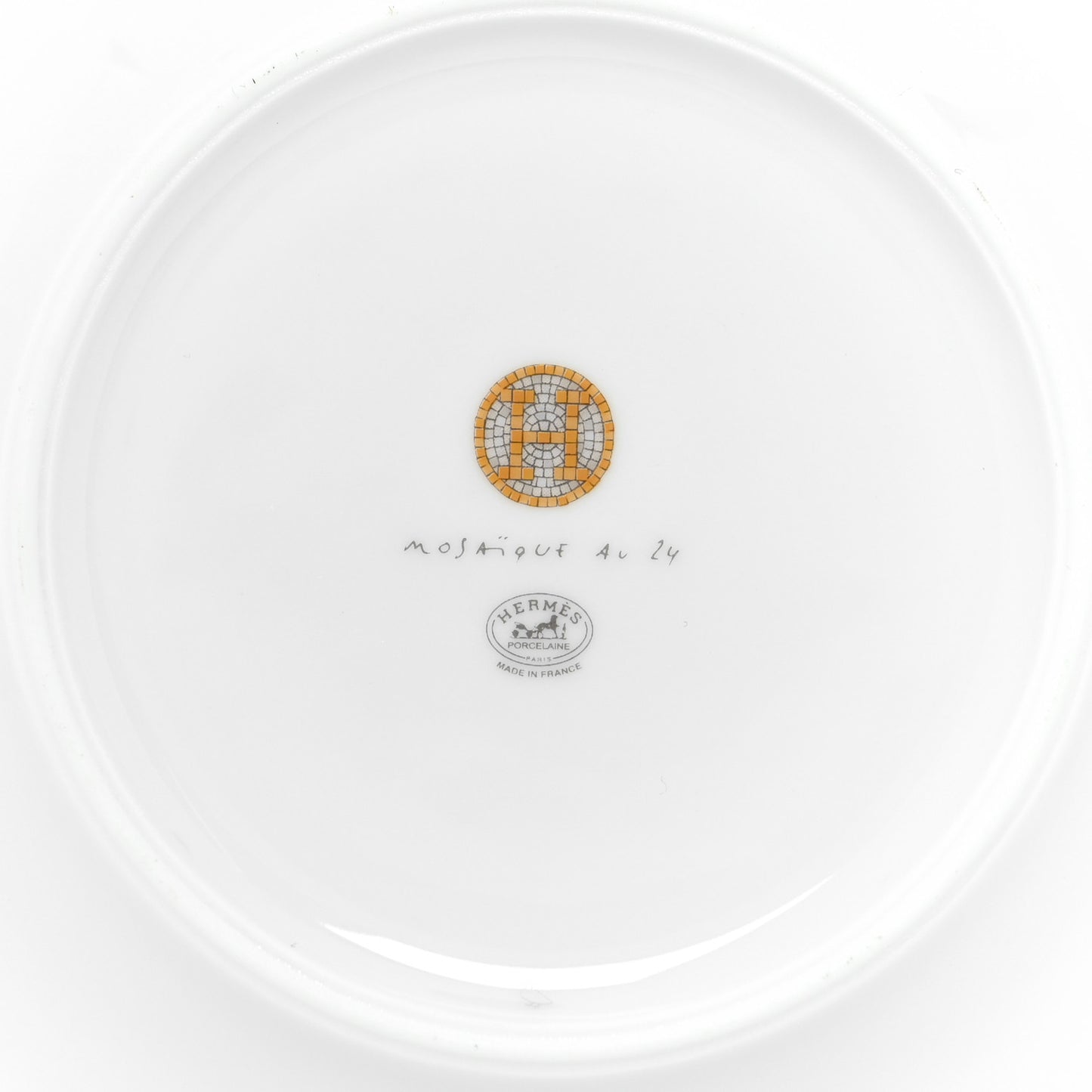 Porcelain Mosaique Au 24 Gold Breakfast Cup And Saucer Set Of 2