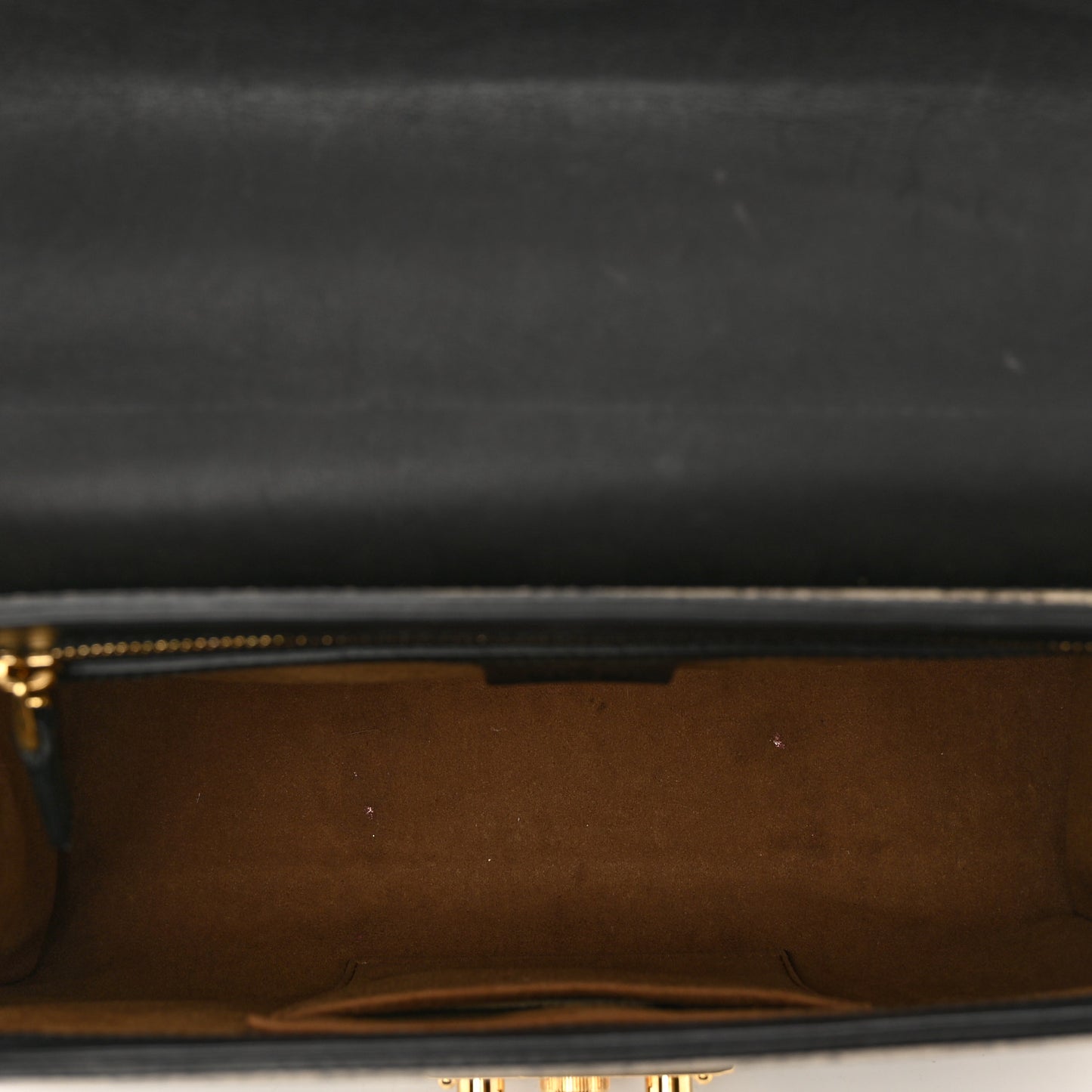 GG Supreme Monogram Calfskin Medium Padlock Shoulder Bag Beige Black Cuir