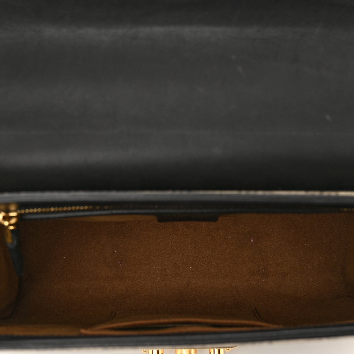 Gucci GG Supreme Monogram Calfskin Medium Padlock Shoulder Bag Beige Black Cuir 6 of 12