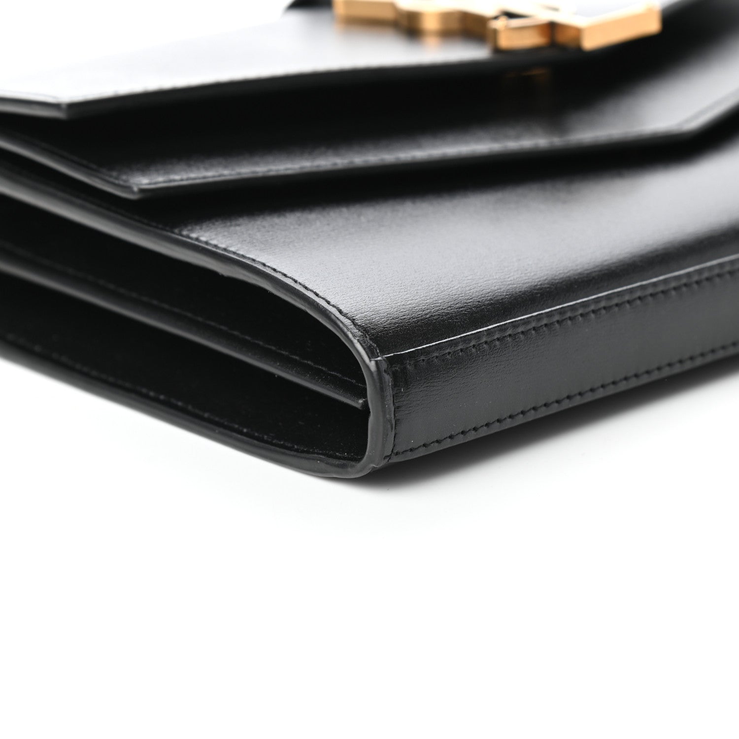 Saint Laurent Smooth Calfskin Monogram Sulpice Chain Wallet Black 7 of 9