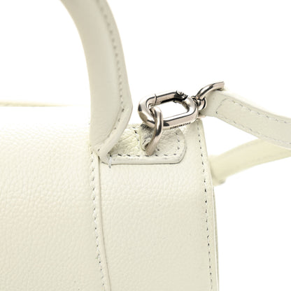 Balenciaga Grained Calfskin Small Hourglass Top Handle Bag White 8 of 11