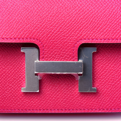 Hermes Epsom Constance Slim Wallet Rose Mexico 13 of 14