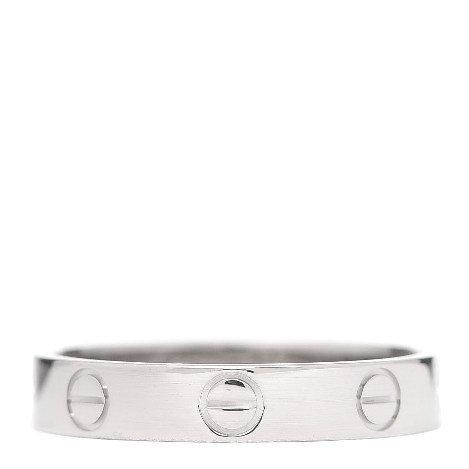 Cartier 18K White Gold 3.5mm LOVE Wedding Band Ring 53 6.25 1 of 4