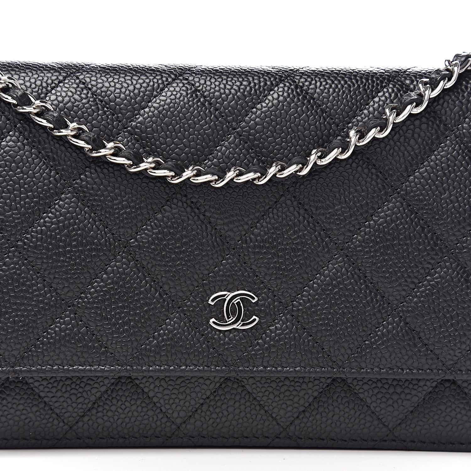 Chanel Caviar Quilted Wallet On Chain WOC Black 10 of 11