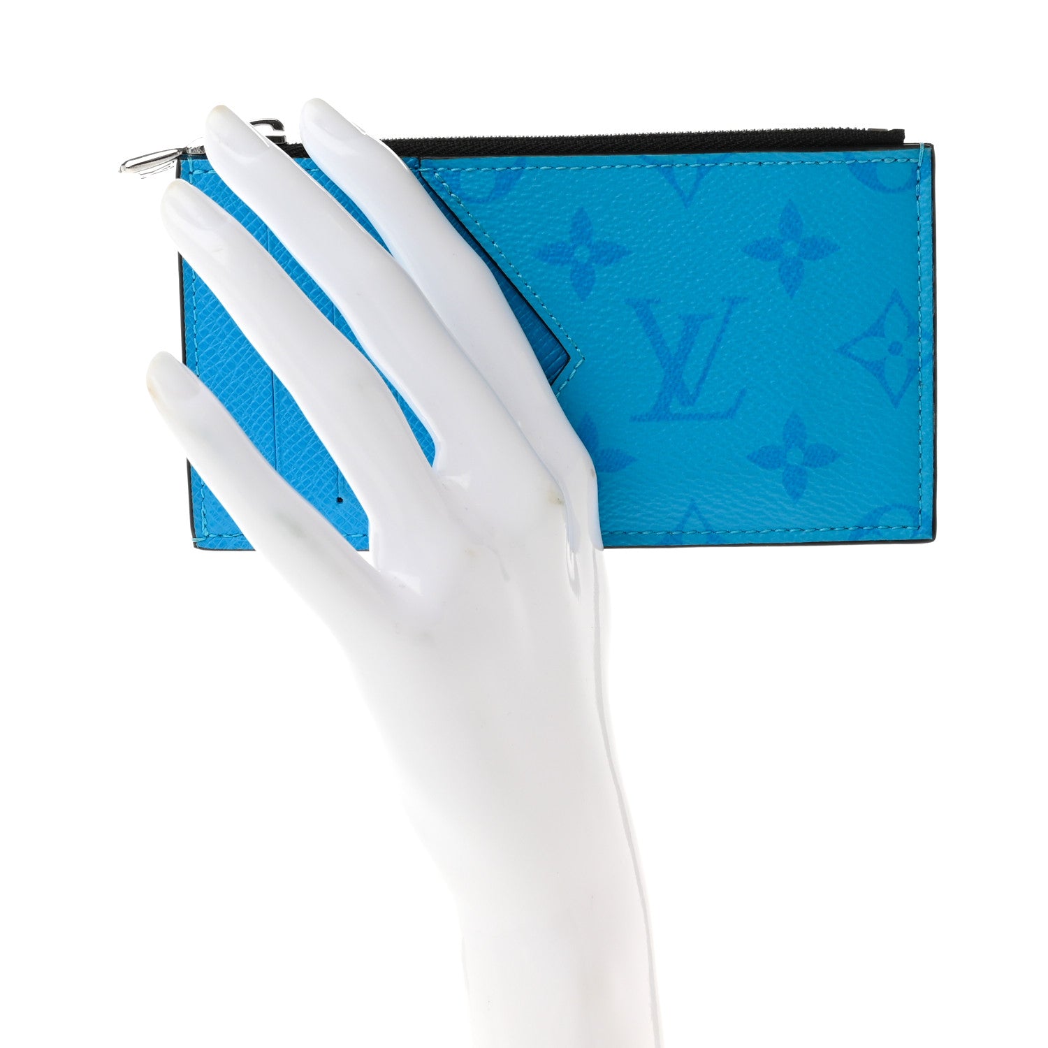 Louis Vuitton Taigarama Coin Card Holder Blue Lagoon 2 of 6