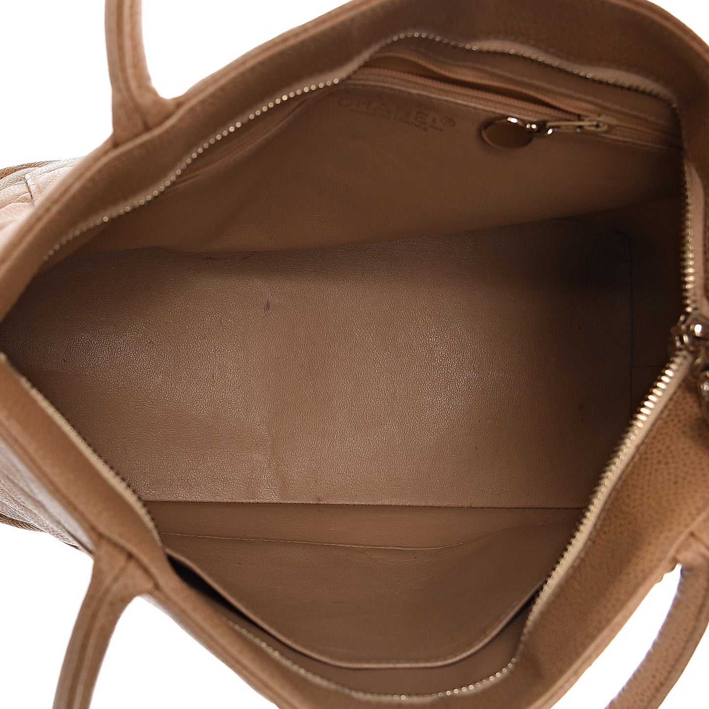 Caviar Quilted Medallion Tote Beige