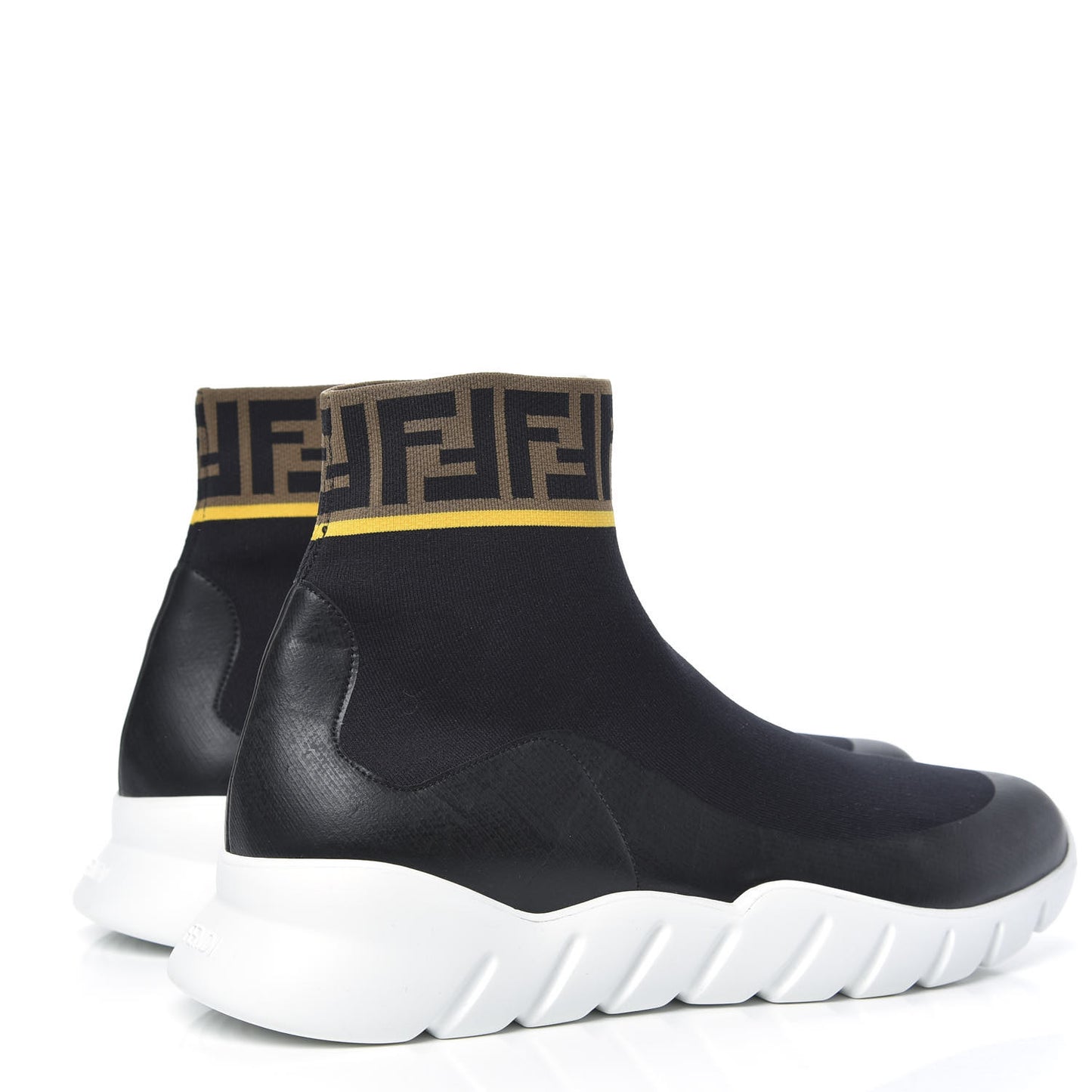 Jersey FF Mania Mens High Top Sock Sneakers 11 Black Tobacco Yema