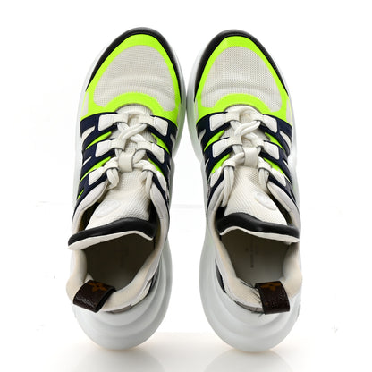 Louis Vuitton Calfskin Technical Nylon Monogram LV Archlight Sneakers 41 Fluo Yellow 2 of 9
