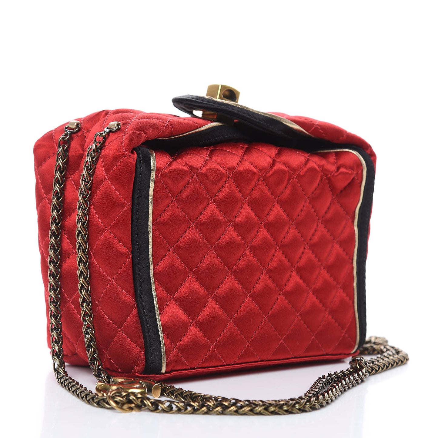 Satin Paris Shanghai Take Away Evening Bag Red