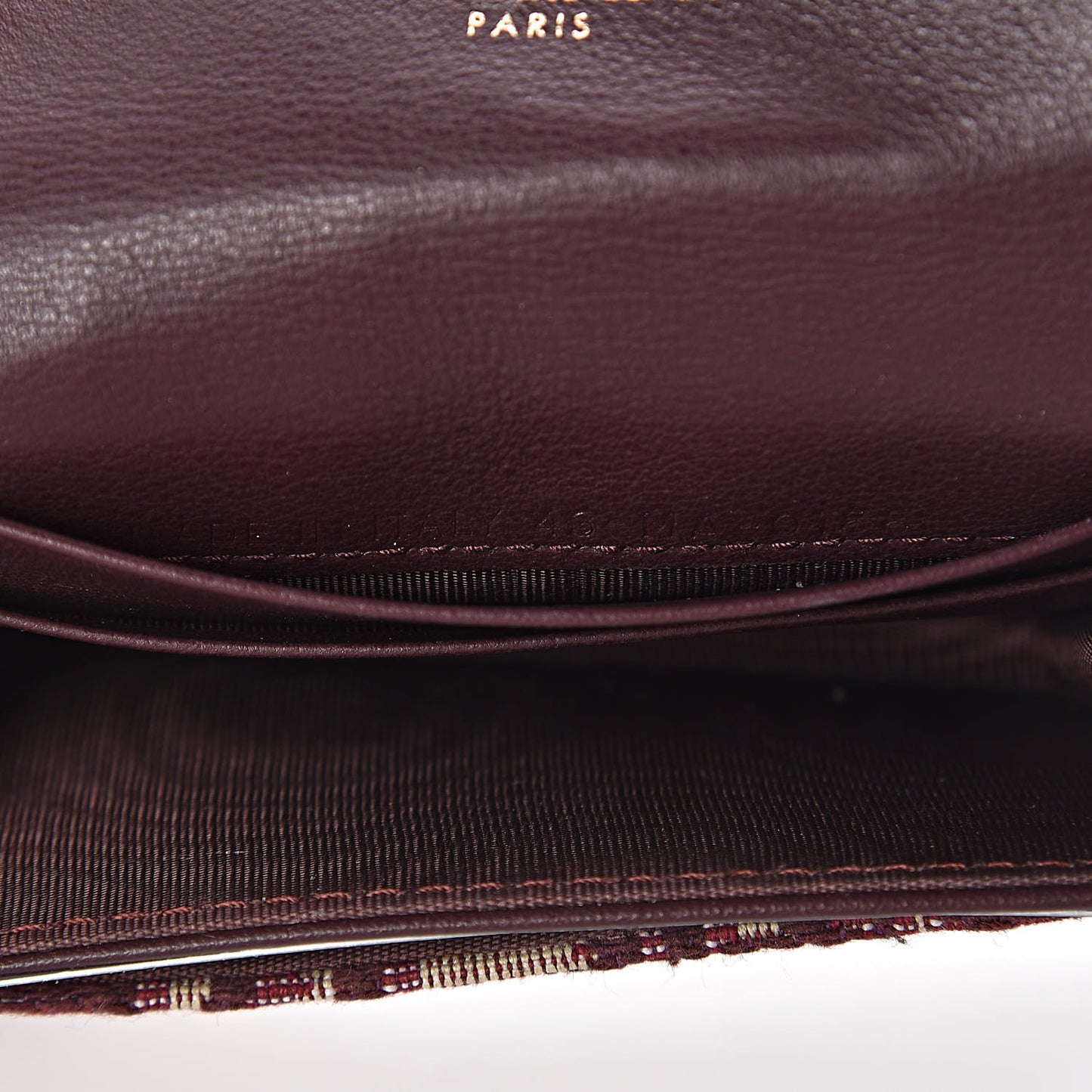 Oblique Saddle Card Holder Bordeaux