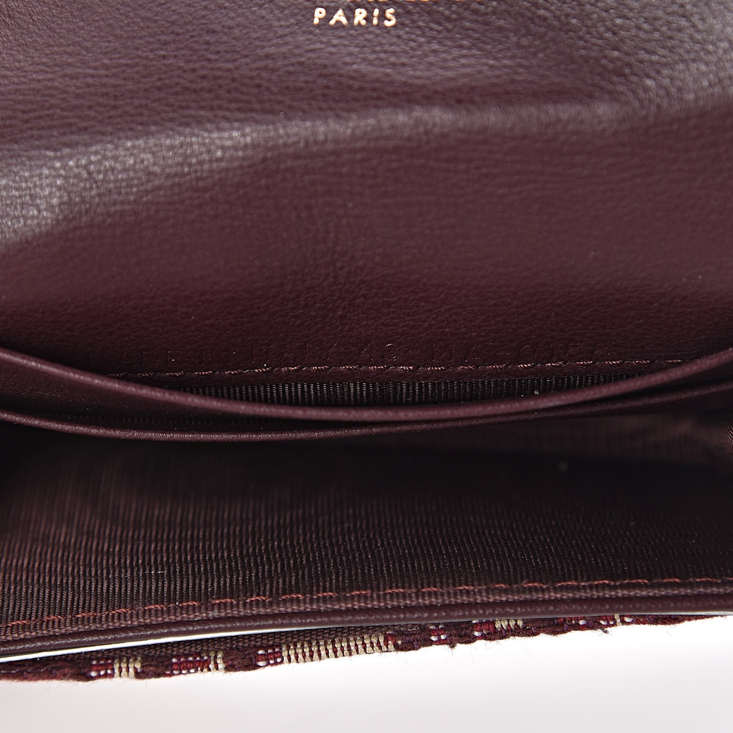Christian Dior Oblique Saddle Card Holder Bordeaux 7 of 7