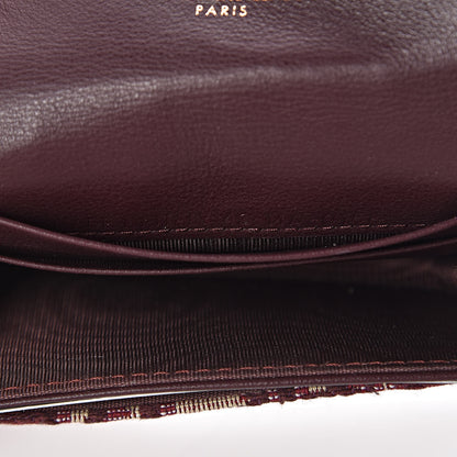 Christian Dior Oblique Saddle Card Holder Bordeaux 7 of 7