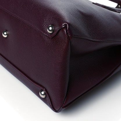 Burberry Derby Calfskin Medium Banner Tote Mahogany Red 10 of 10