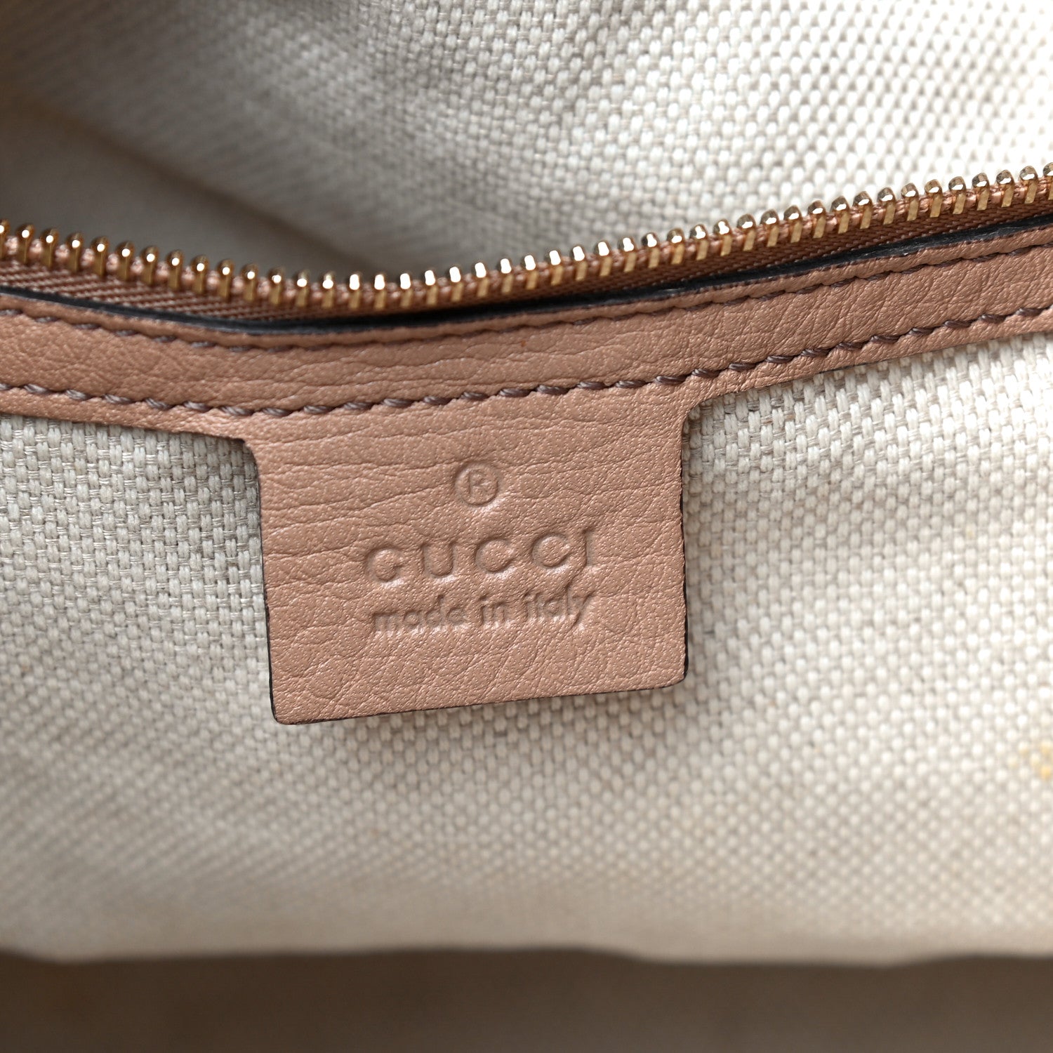 Gucci Pebbled Calfskin Medium Soho Chain Shoulder Bag Rose Beige 6 of 10