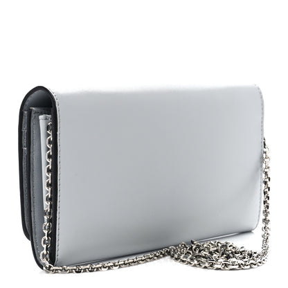 Fendi Vitello Liberty Fun Fair Studded Continental Wallet On Chain Grigio Perla Multicolor 3 of 12