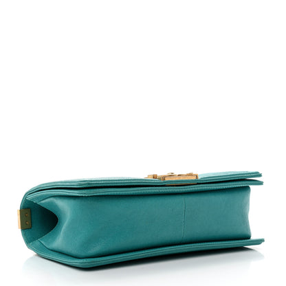 Chanel Caviar Quilted Medium Boy Flap Turquoise 3 of 9