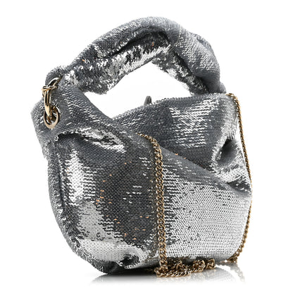 Jimmy Choo Sequin Bonny Shoulder Bag Silver 3 of 9
