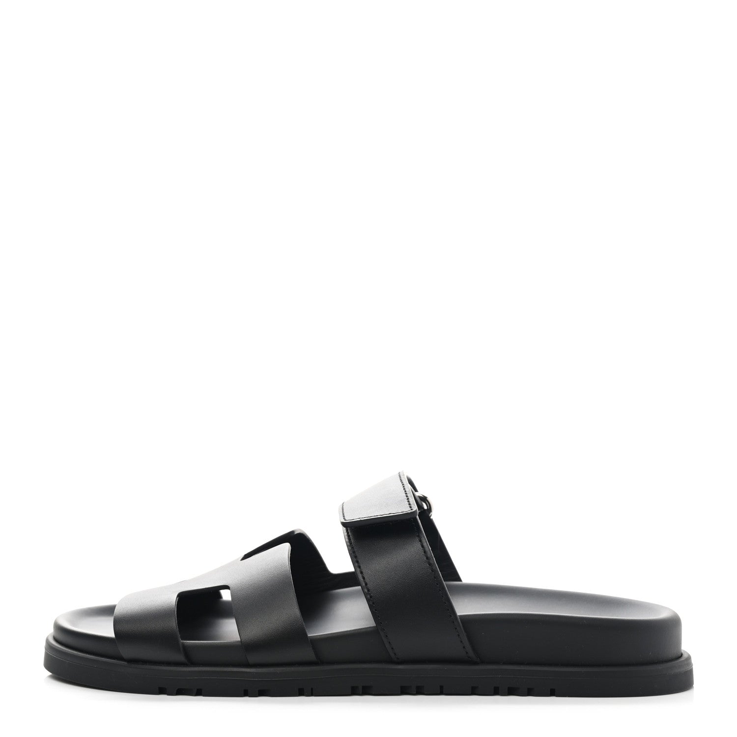 Hermes Calfskin Womens Chypre Sandals 38 Black 2 of 20