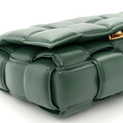 Bottega Veneta Lambskin Maxi Intreccio Padded Chain Cassette Crossbody Bag Raintree 9 of 10