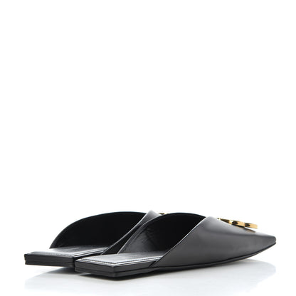 Balenciaga Soft Calfskin Double Square BB 5mm Mules 38 Black 4 of 18