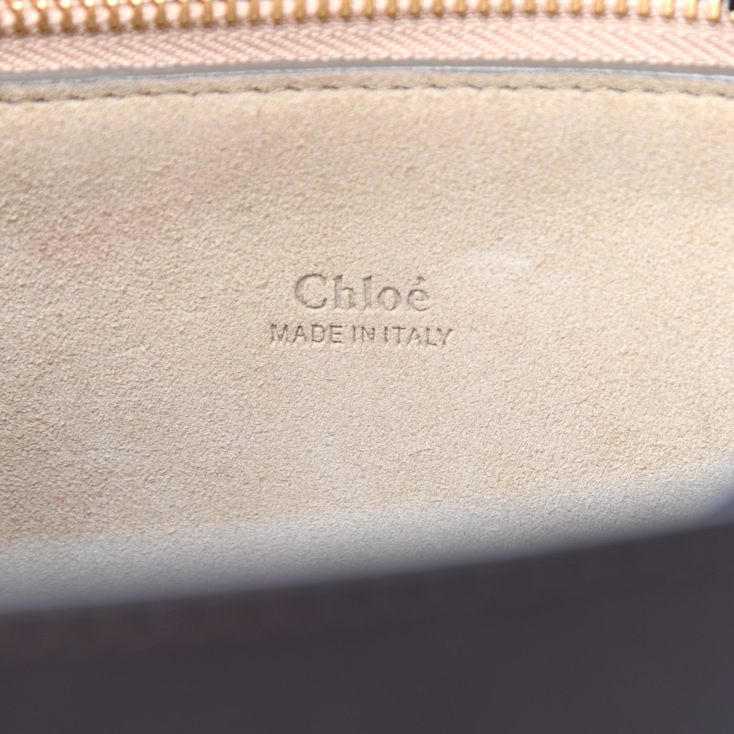 Chloe Calfskin Suede Medium Faye Shoulder Bag Carbon Brown 7 of 9