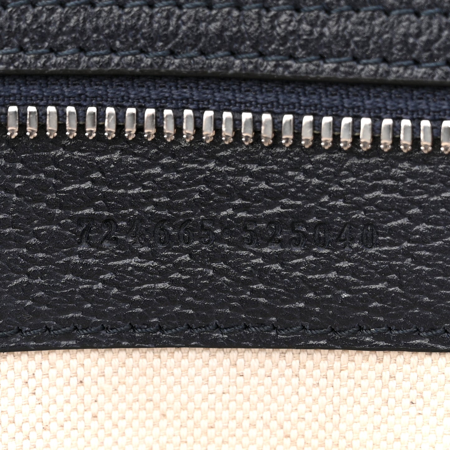 GG Supreme Monogram Textured Dollar Calfskin Large Ophidia Tote Bag Black Blue