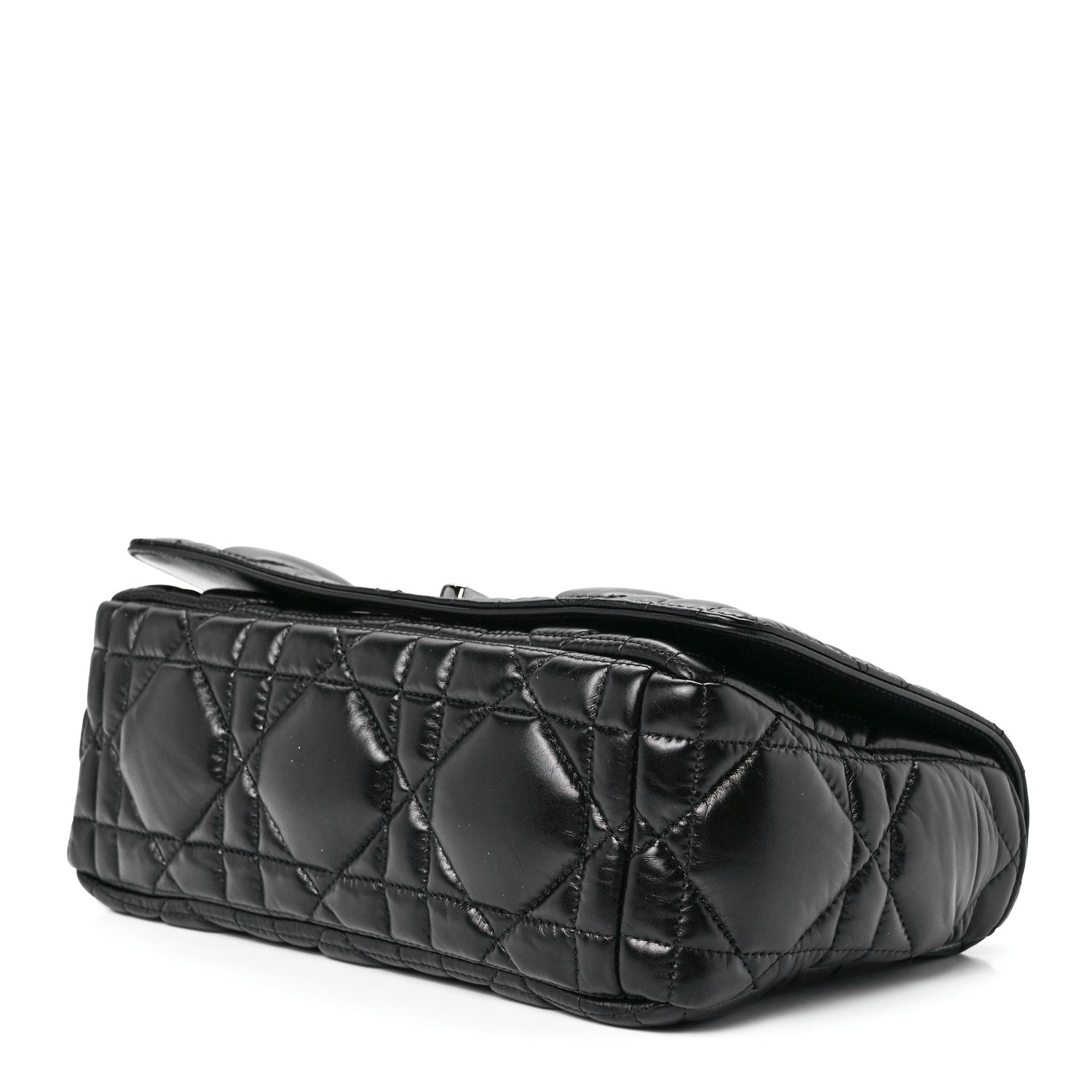 Christian Dior Calfskin Macrocannage Medium Caro Bag Black 9 of 11