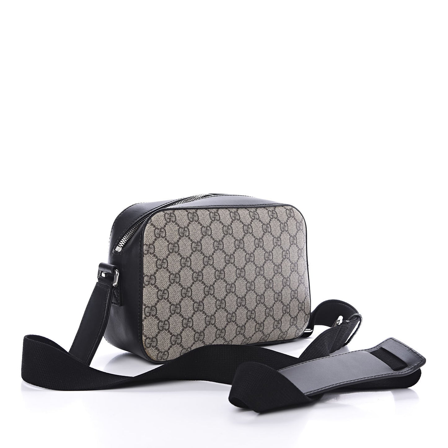 GG Supreme Monogram Camera Bag Beige Black