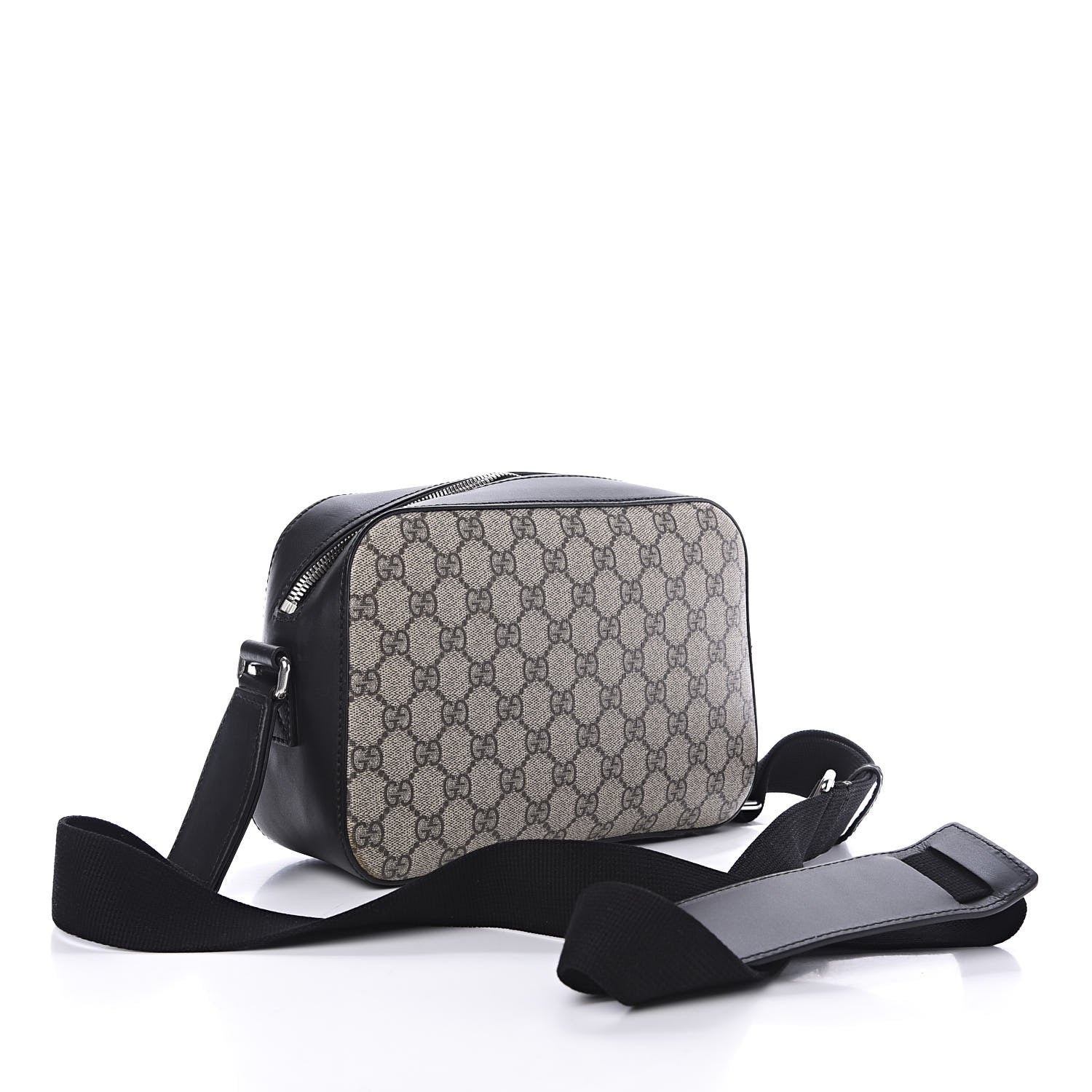 Gucci GG Supreme Monogram Camera Bag Beige Black 3 of 11