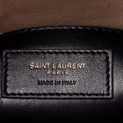 Saint Laurent Sheepskin Matelasse Chevron Monogram Medium College Bag Taupe 7 of 9