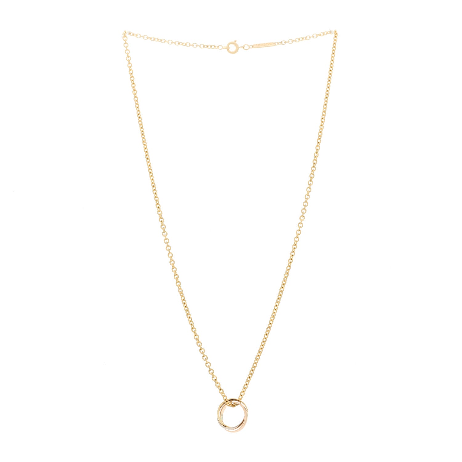 Cartier 18K Pink Yellow White Gold Baby Trinity Pendant Necklace 4 of 6