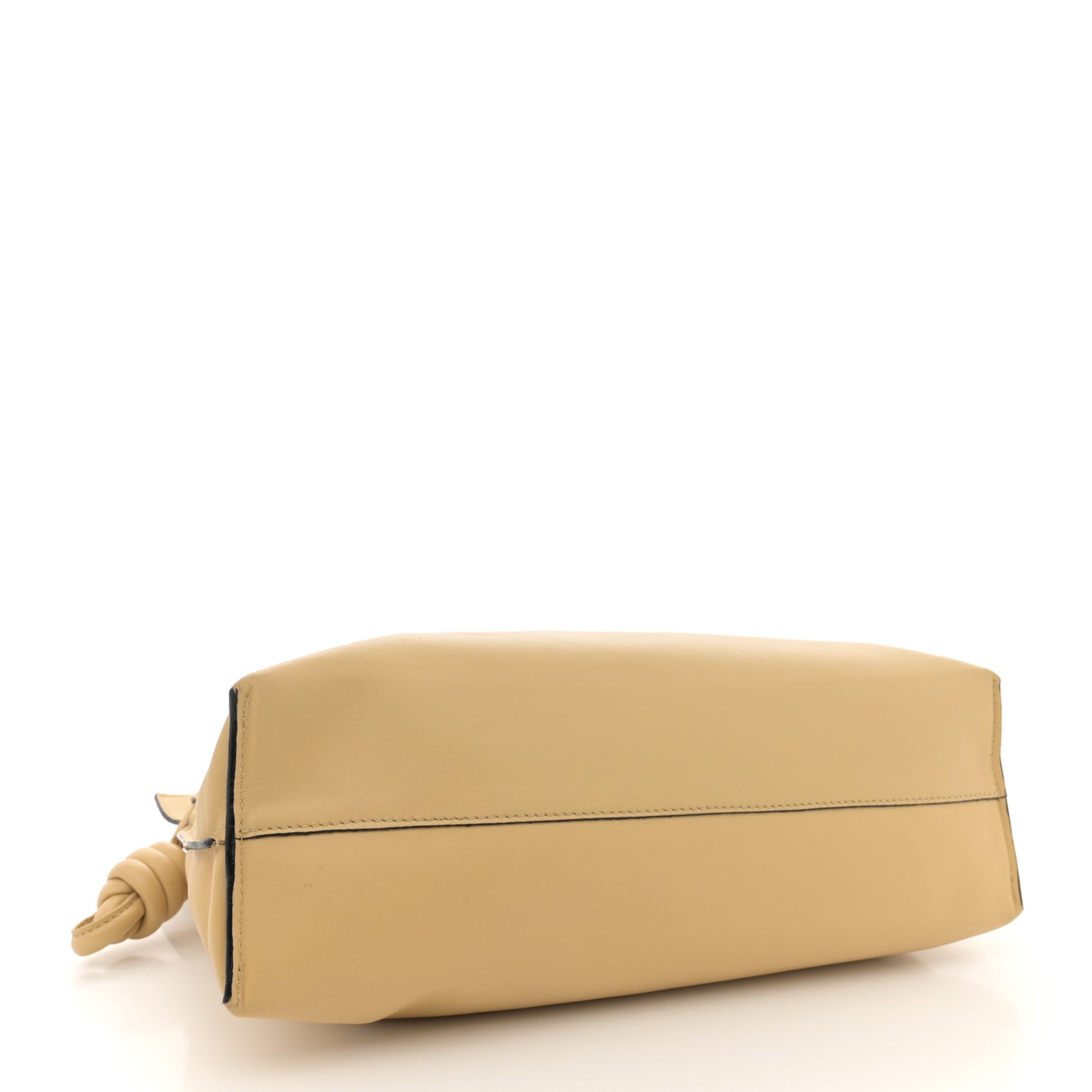 Nappa Flamenco Knot Clutch Dark Butter