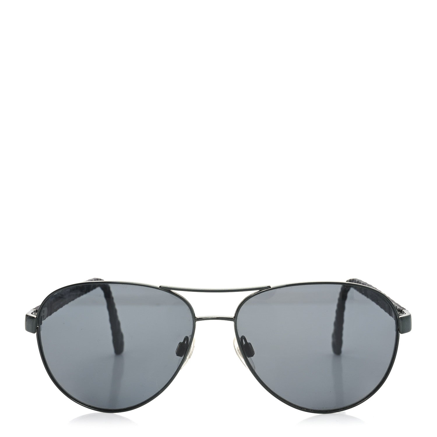 Chanel Pilot Summer Polarized Quilted Aviator Sunglasses 4204-Q Black 2 of 6