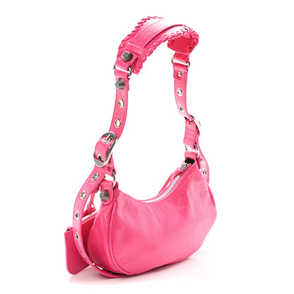 Balenciaga Agneau Arena Le Cagole Shoulder Bag XS Hot Pink 4 of 12