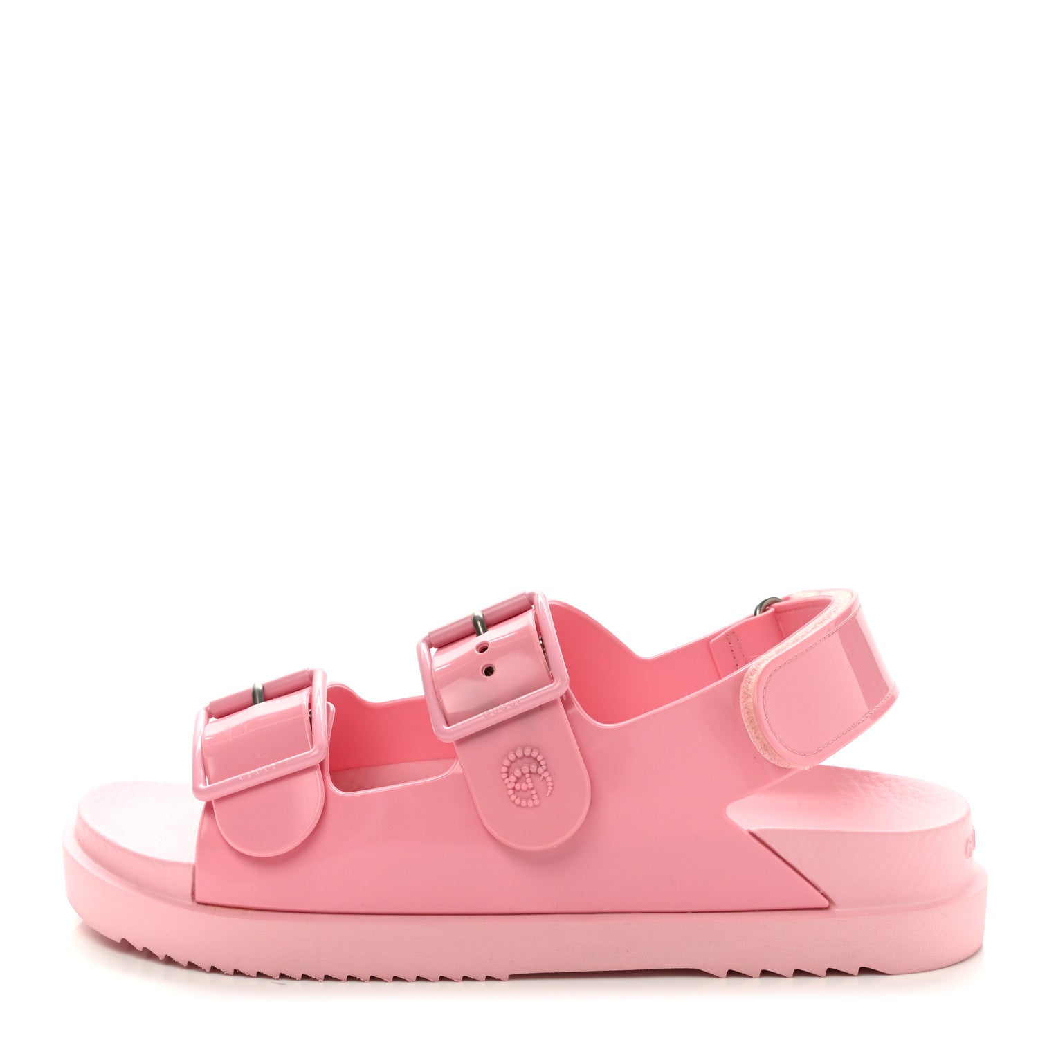 Gucci Rubber Mini Double G Womens Isla Dad Sandals 37 Wild Rose 1 of 8